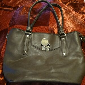 Elegant Brown Leather Handbag
